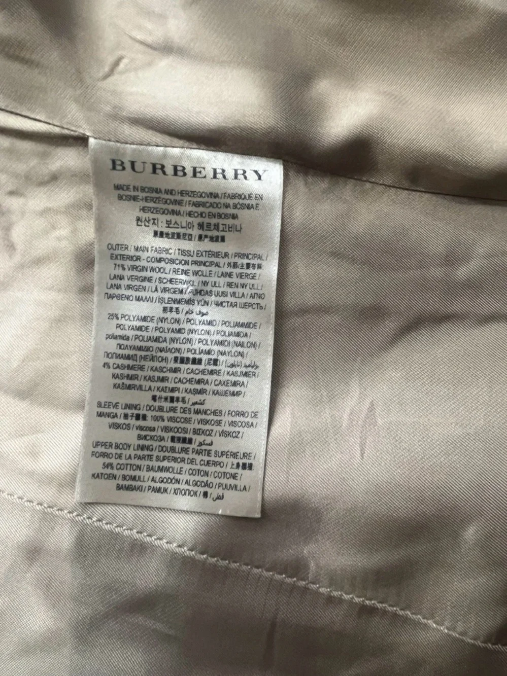 BURBERRY DAYLESMOORE VIRGIN WOOL CASHMERE TRENCH COAT SIZE 6 - Picture 15 of 15